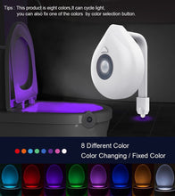 Load image into Gallery viewer, LED Toilet Seat Motion Sensor Light